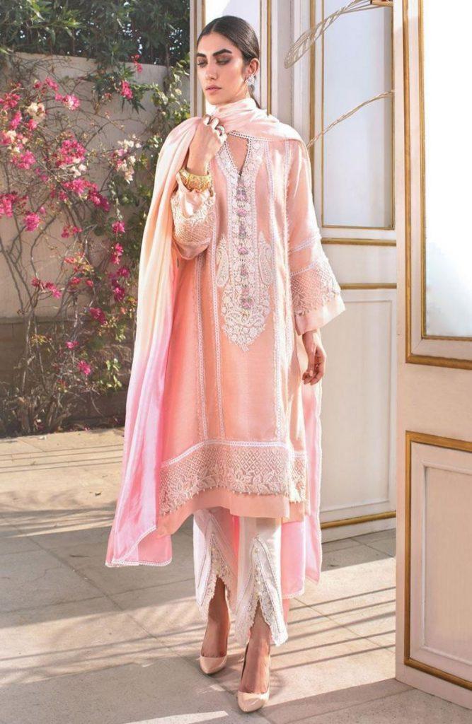 Farah Talib Aziz Simple Wedding Dress for Pakistani Girls in UK