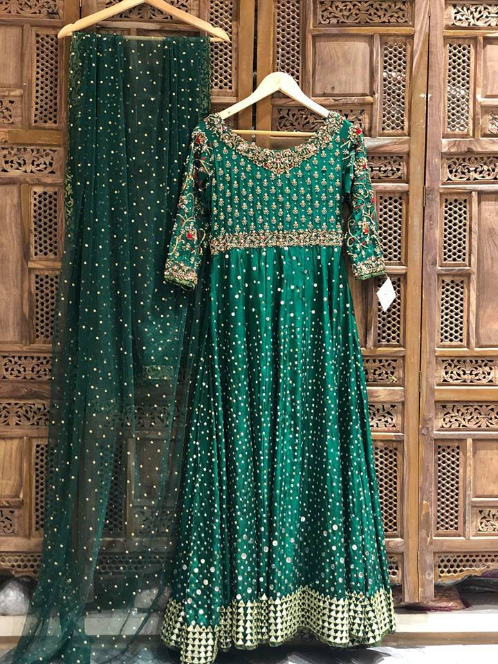 Haris Shakeel Green Wedding Dress