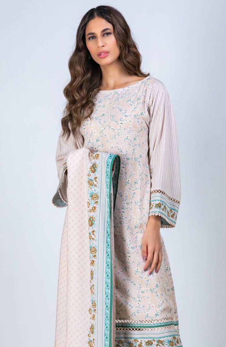 Embroidered Linen Dress by Orient Textile