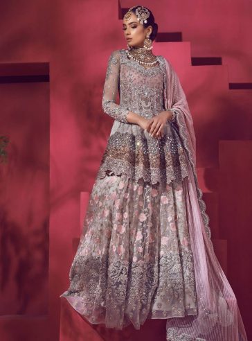 peplum with sharara bridal