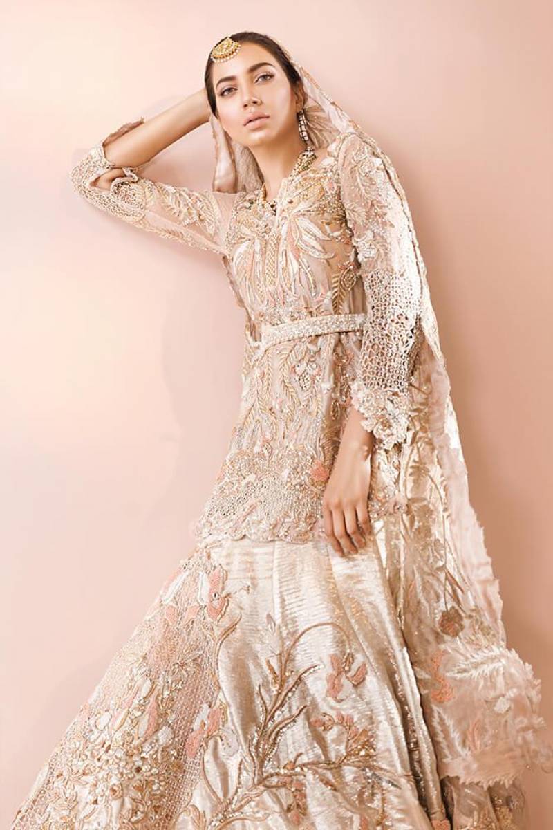 Mukesh Work Pakistani Bridal Dress by Ammara Khan