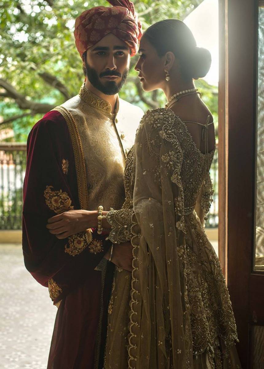 Pakistani Peplum Bridal Dress by Deepak Perwani