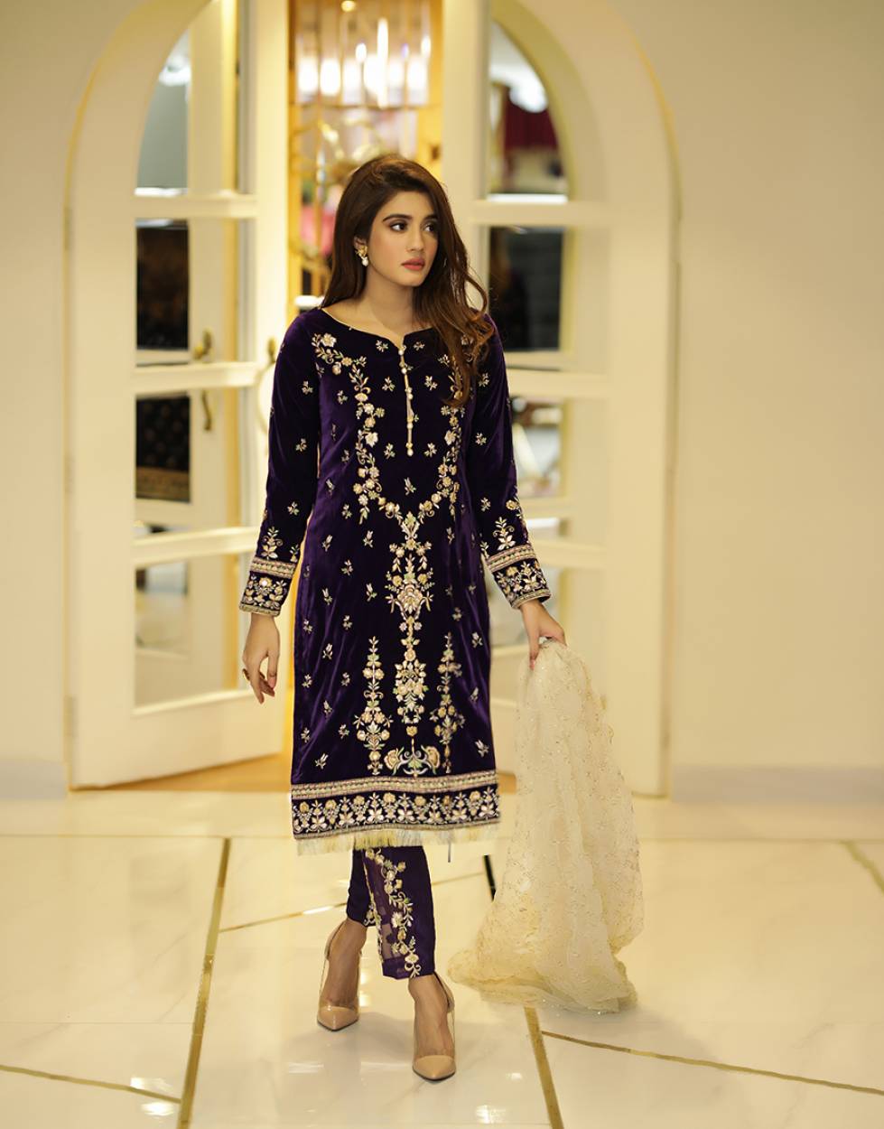 Velvet Luxury Suit by Faiza Saqlain