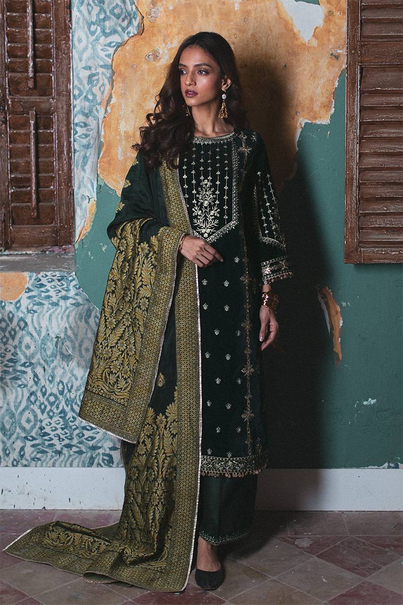 Velvet Pakistani Wedding Dress