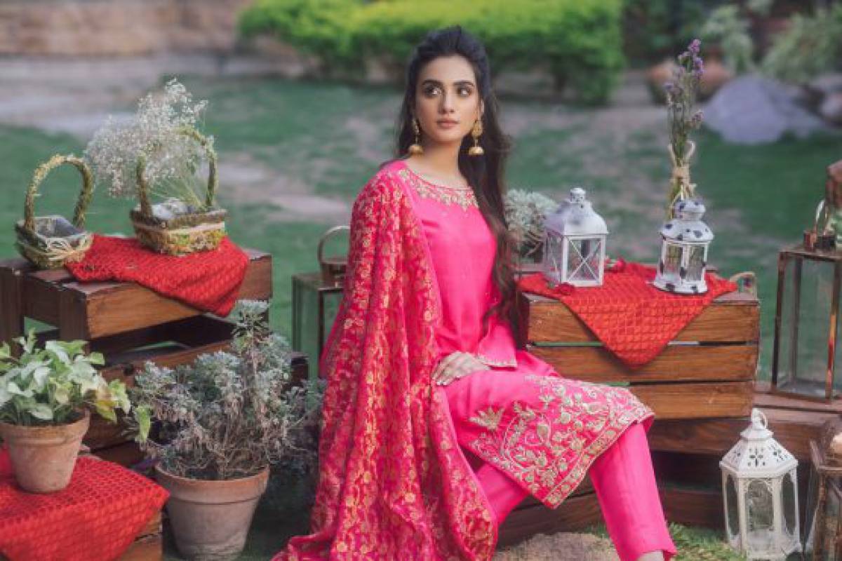 Agha Noor Ravishing Silk Dress