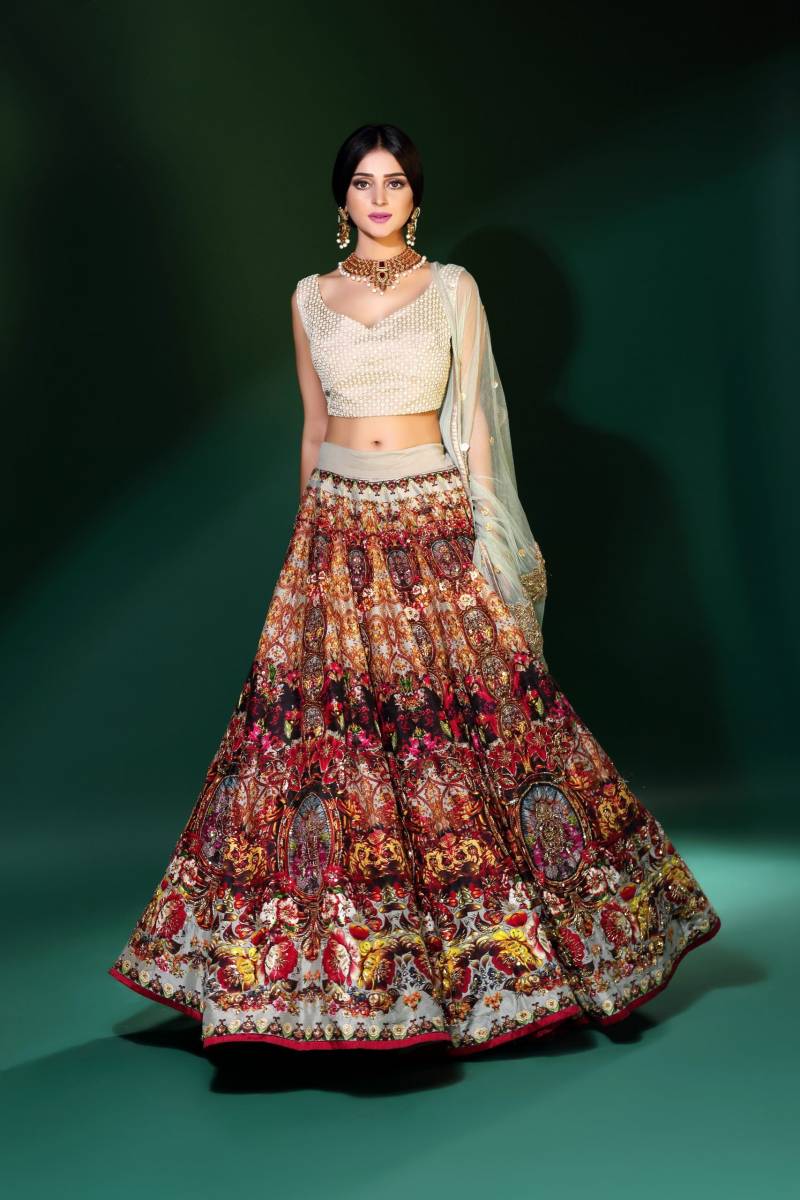 Multicolor Lehenga Choli for South Asian Weddings