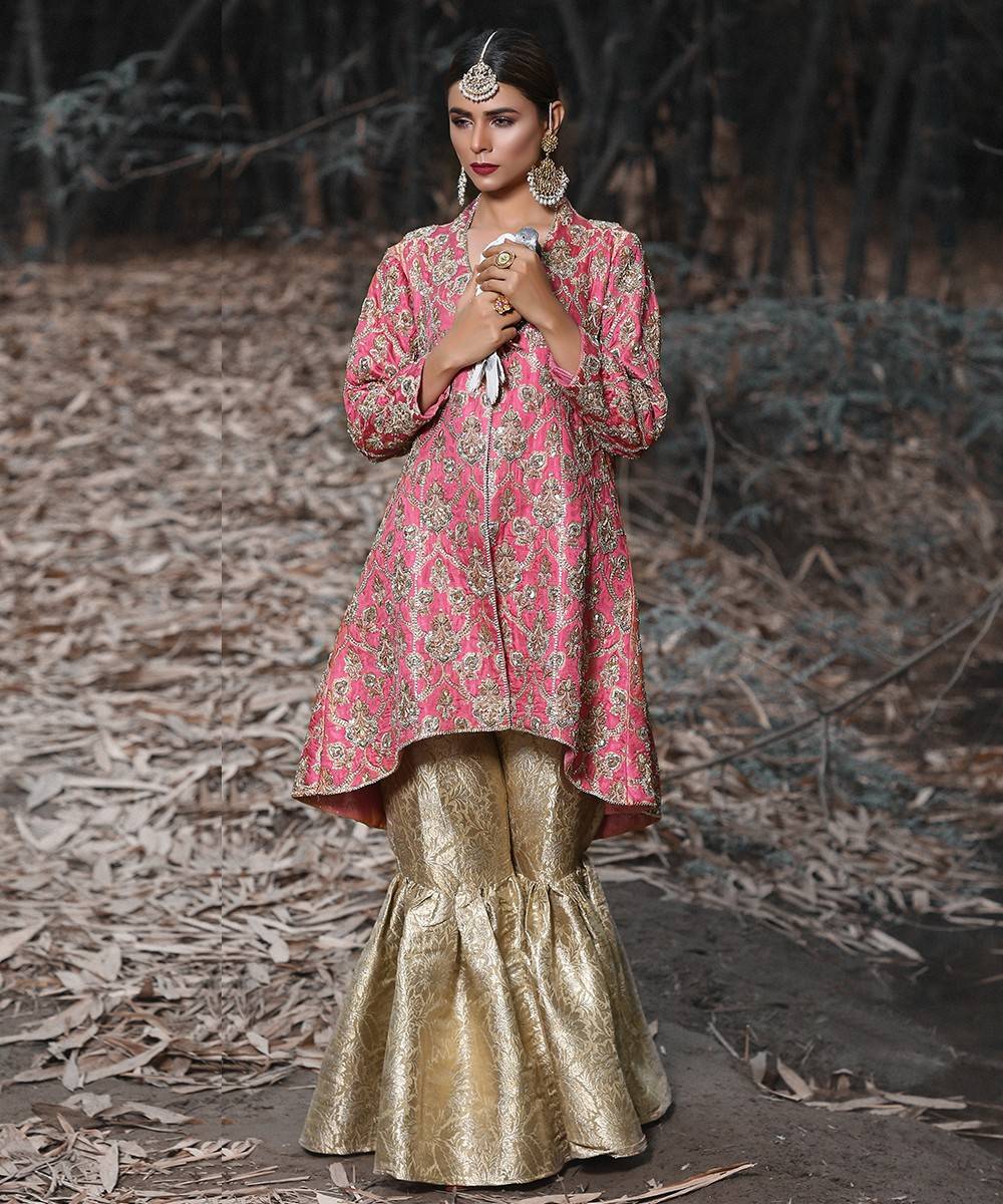 Heavy Embellished Pakistani Wedding Dress for Engagement