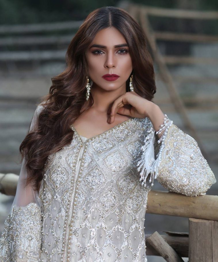 Pakistani White Wedding Dress by Murtaza Hussain Bridal Collection